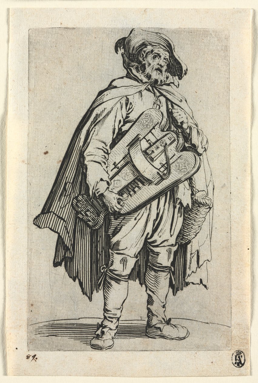Les mendiants : Le joueur de vielle, vers 1623 - Jacques Callot