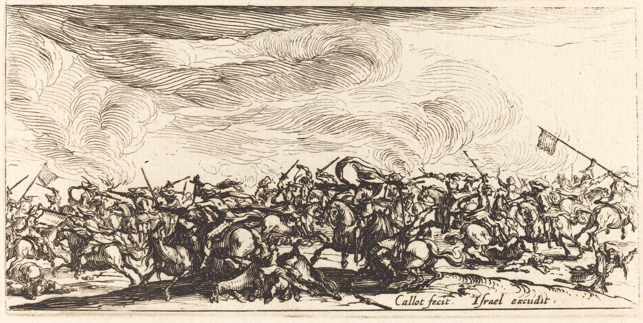 Le combat de cavalerie avec des épées - Jacques Callot