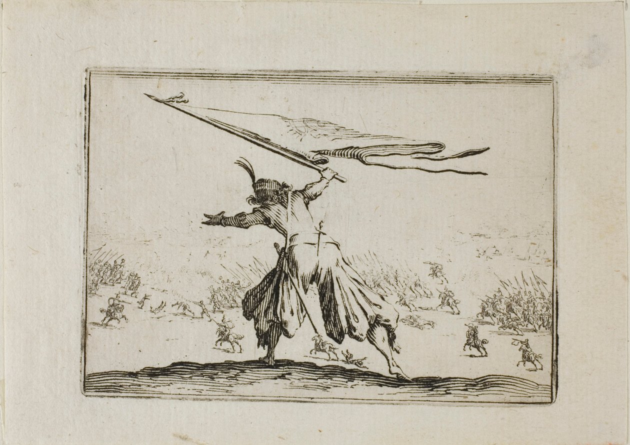 Le Porte-étendard, des Caprices - Jacques Callot