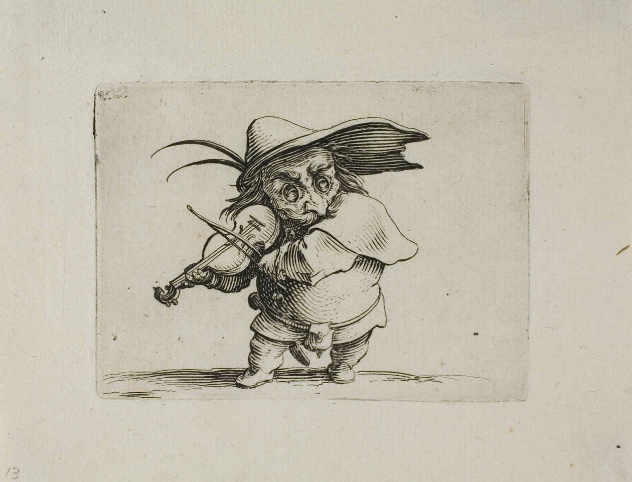 Le Violoniste, de Varie Figure Gobbi - Jacques Callot