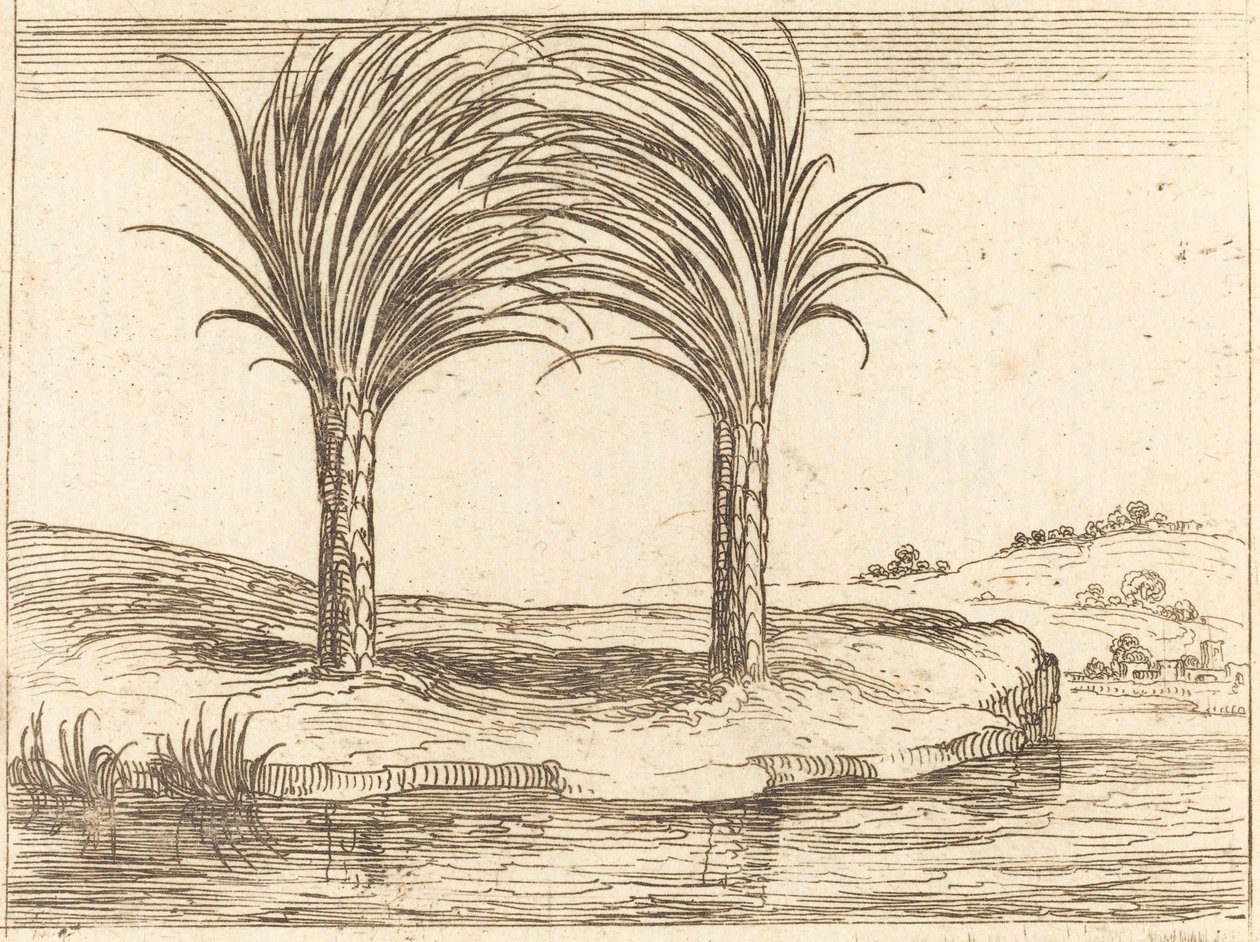 Deux palmiers - Jacques Callot