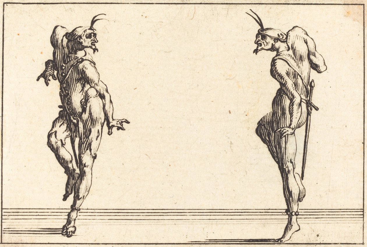 Deux pantalons dansant, vers 1617 - Jacques Callot