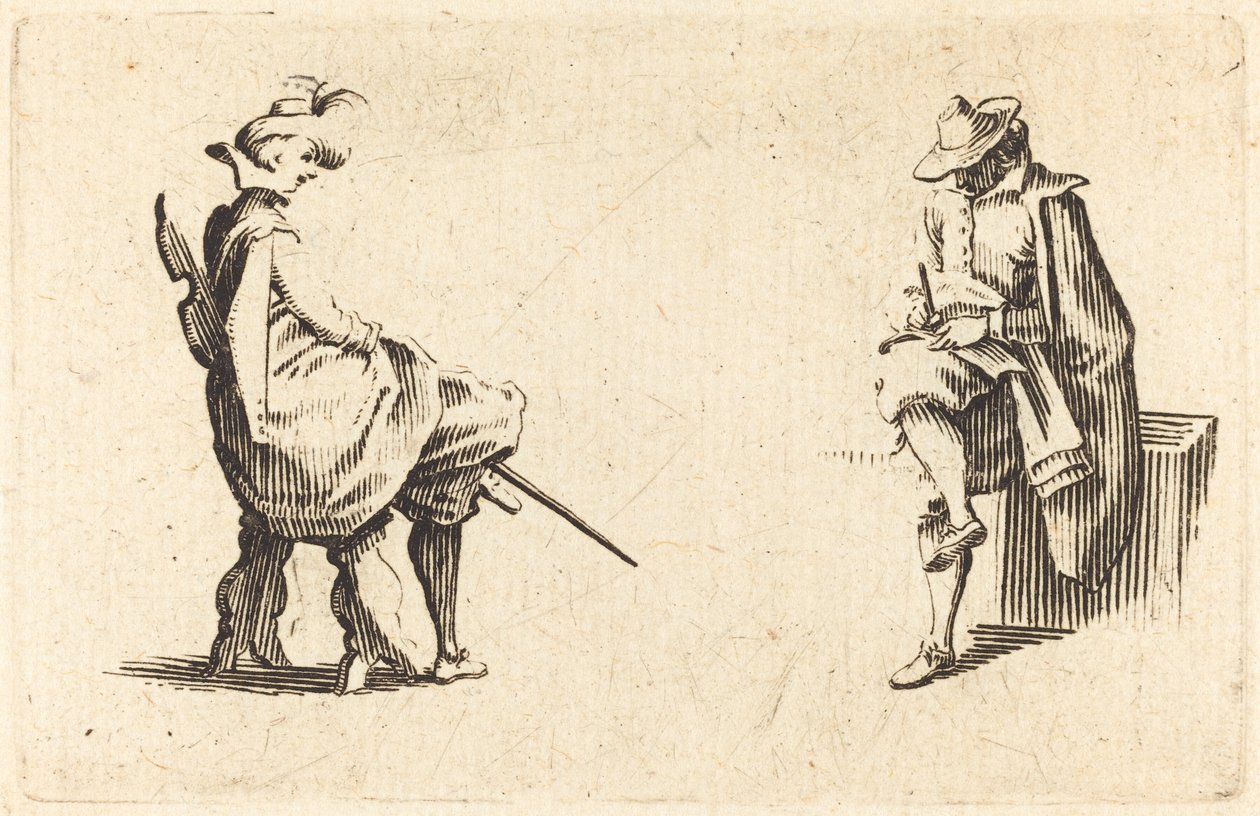 Deux figures assises - Jacques Callot