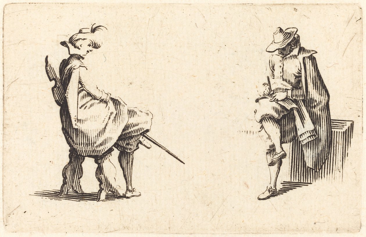 Deux Figures Assises - Jacques Callot