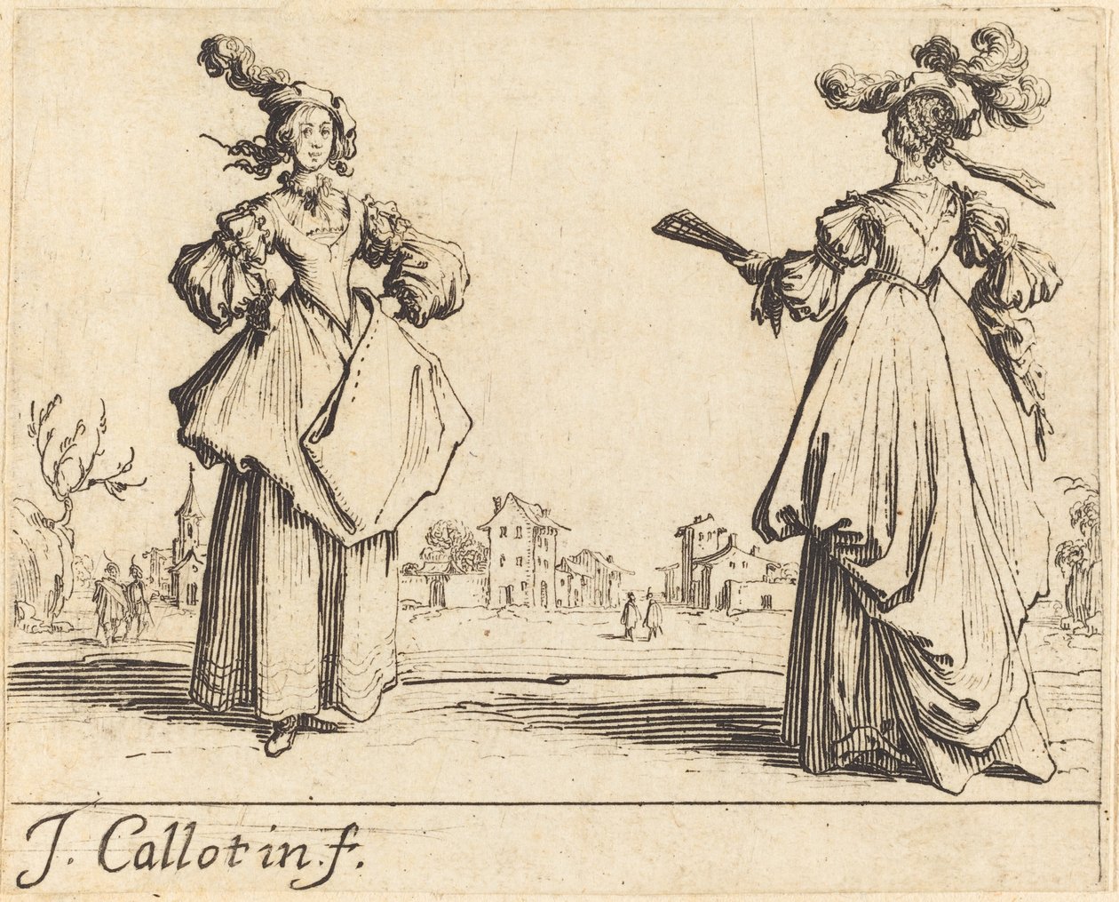 Deux femmes de la société - Jacques Callot
