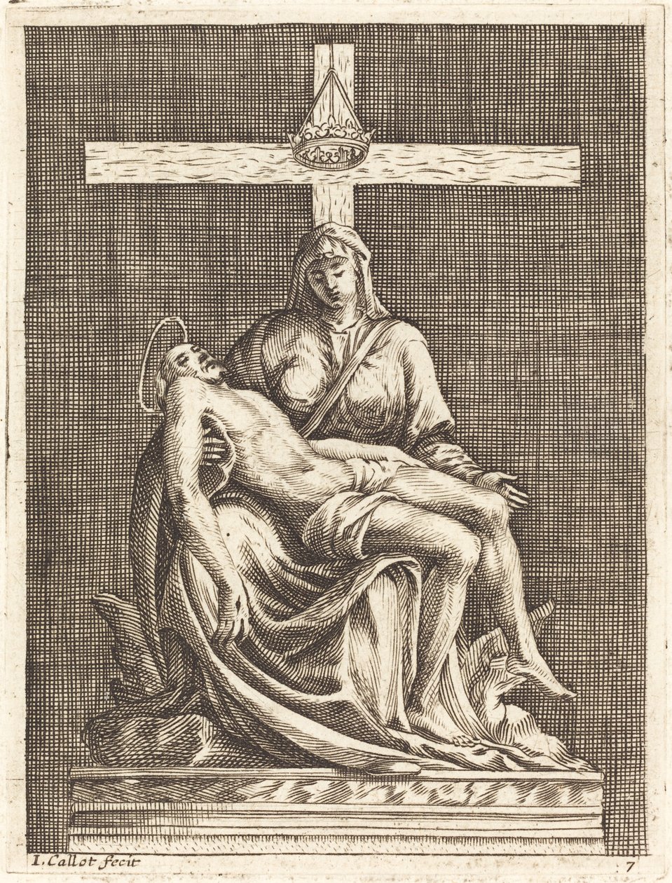 Pietà - Jacques Callot after Michelangelo