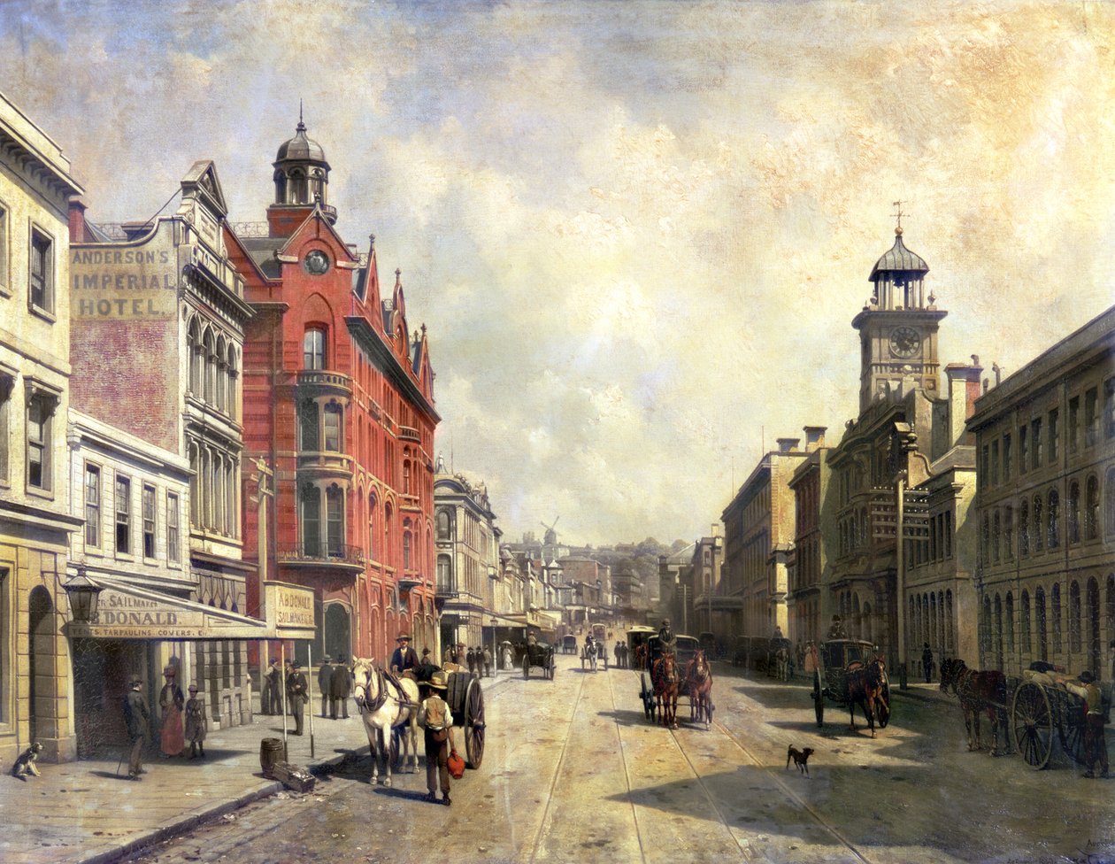 Vue de Queen Street, Auckland - Jacques Carabain