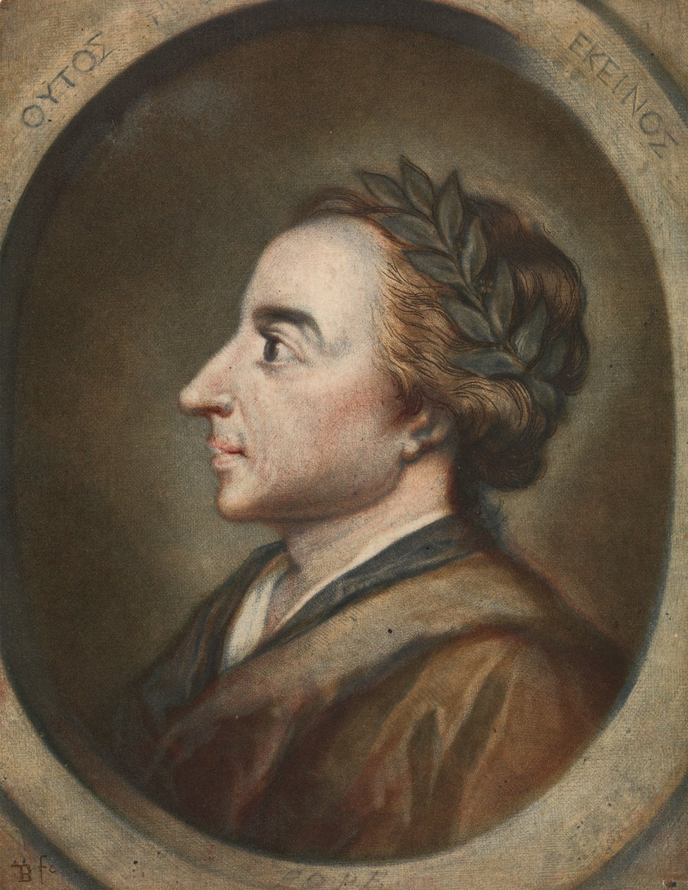 Alexander Pope, poète 1744 - Jacques Christophe Le Blon