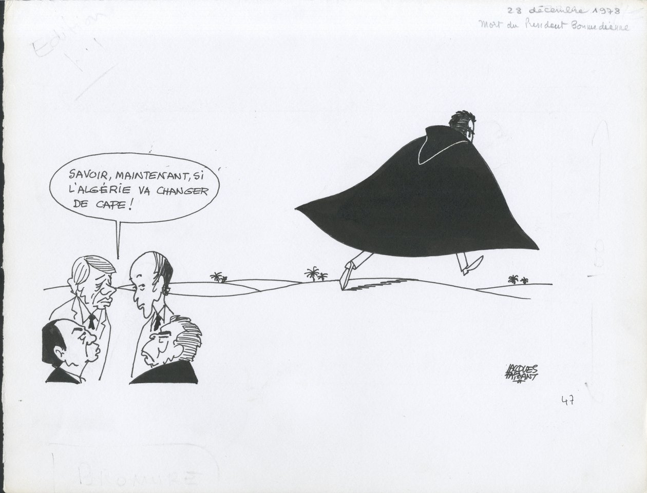 Le Figaro, Satirique en N  B - Jacques Faizant