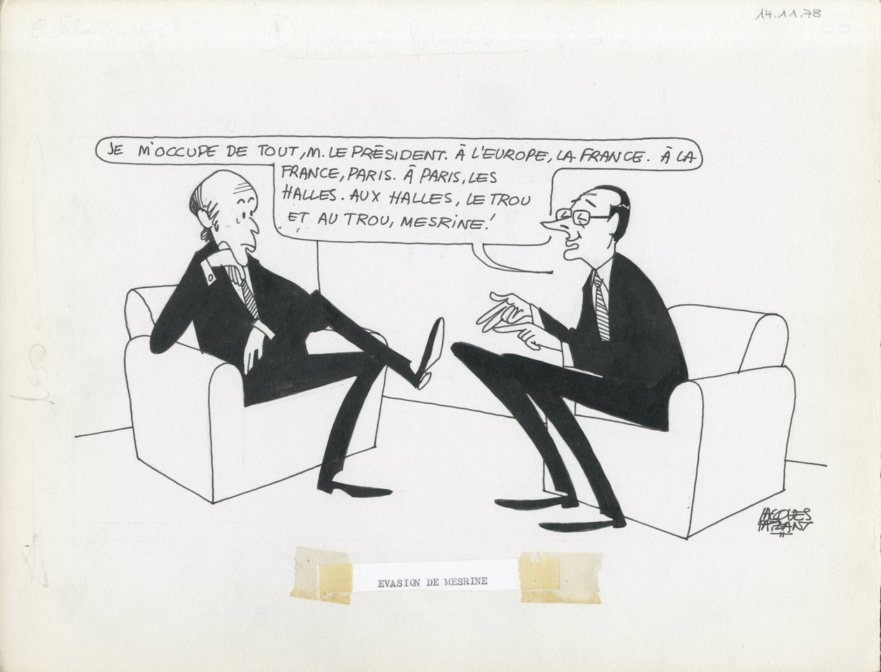 Le Figaro, Satirique en N  B - Jacques Faizant