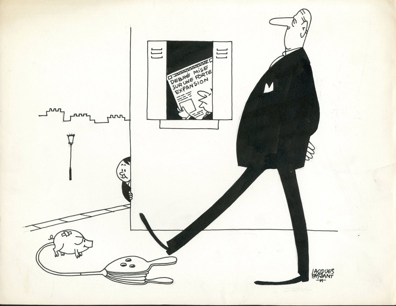 Paris-Presse, Satirique en N  B - Jacques Faizant