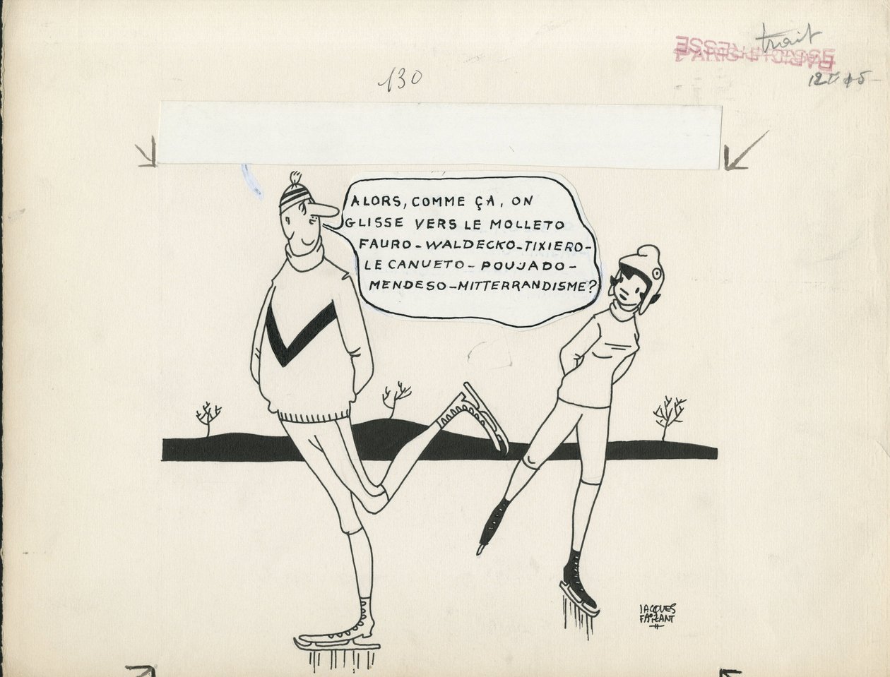 Paris-Presse, Satirique en N  B - Jacques Faizant