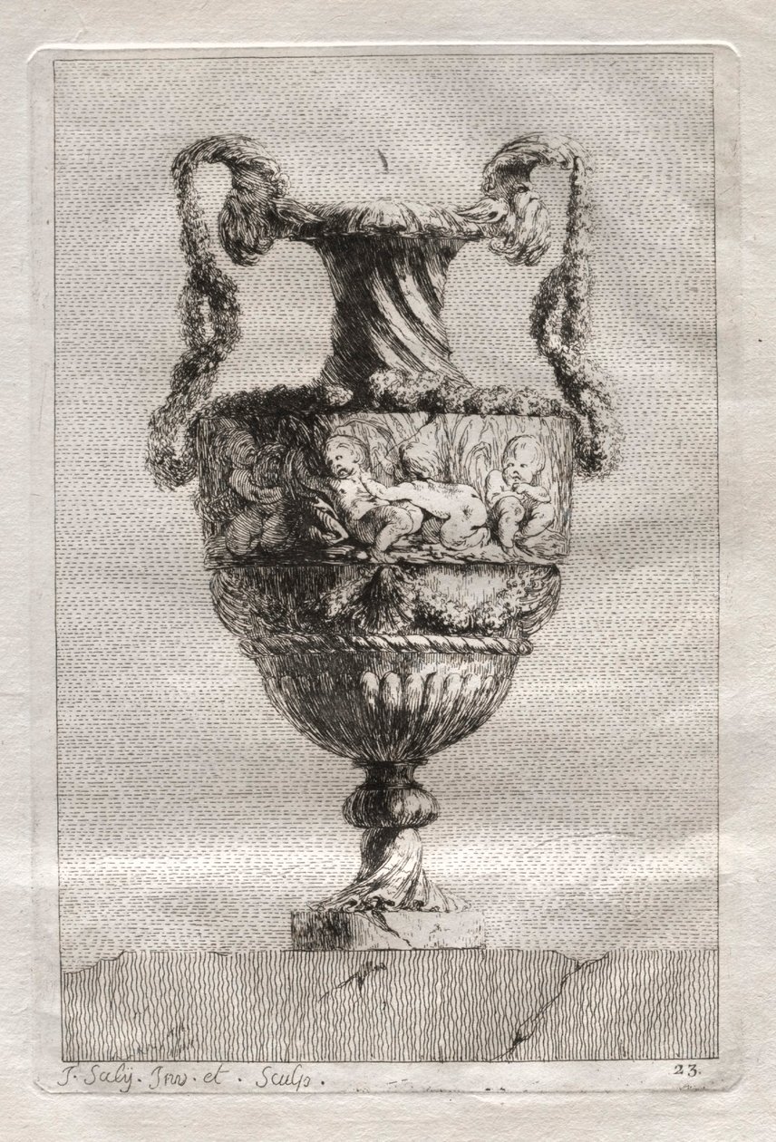 Suite de vases :  Planche 23 - Jacques François Saly