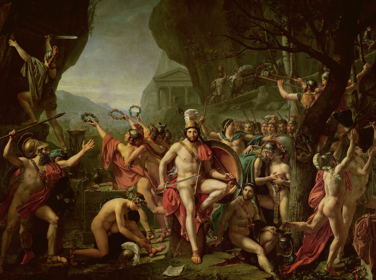 Léonidas aux Thermopyles, 480 av. J.-C. - Jacques Louis David