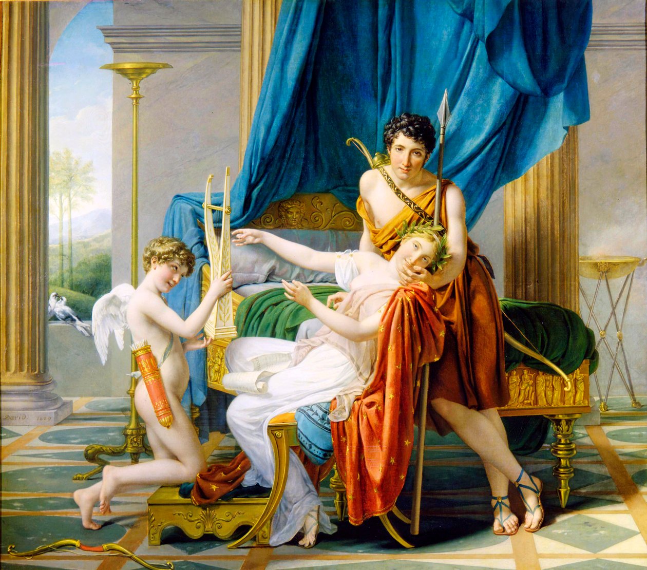 Sappho, Phaon et Cupidon, 1809 - Jacques Louis David