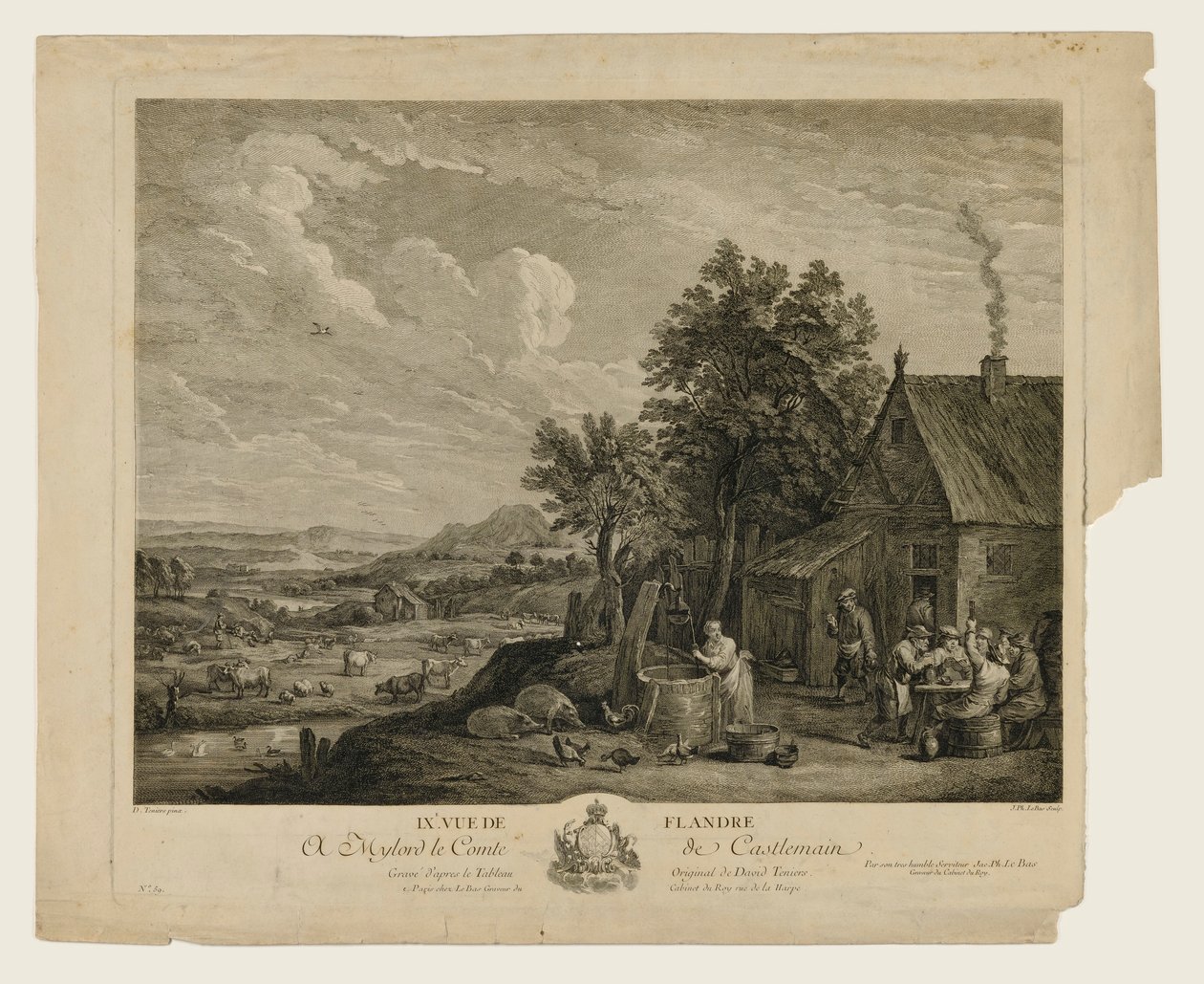 IX Vue de Flandre - Jacques Philippe Le Bas