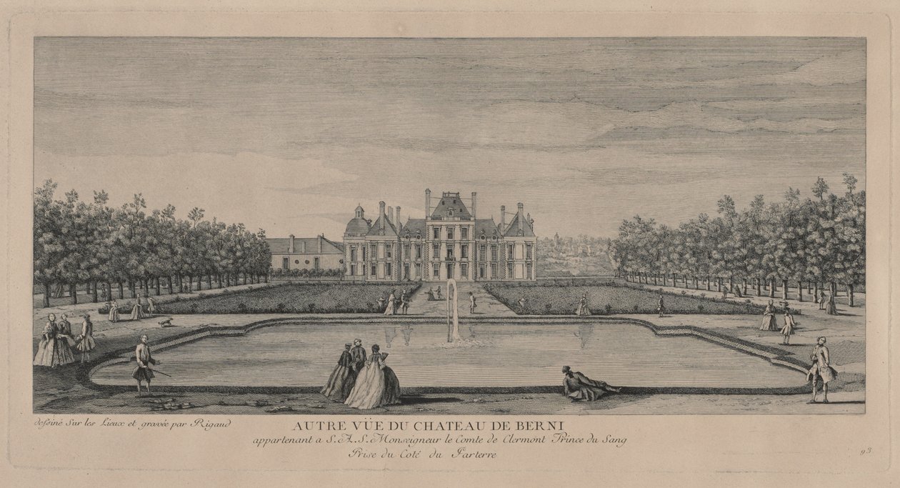 Château de Berny depuis les jardins - Jacques Rigaud