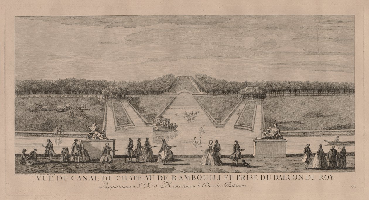 Le Château depuis le Canal à Rambouillet - Jacques Rigaud