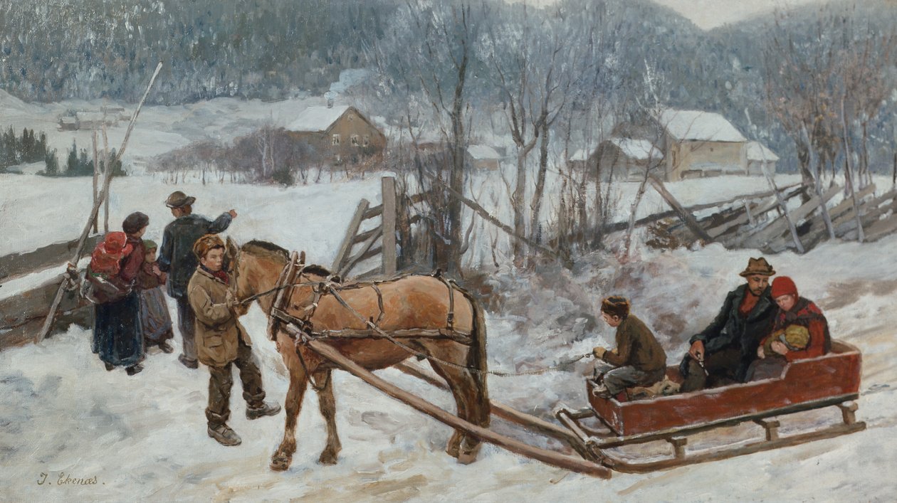 Retour de la promenade en traîneau - Jahn Ekenaes