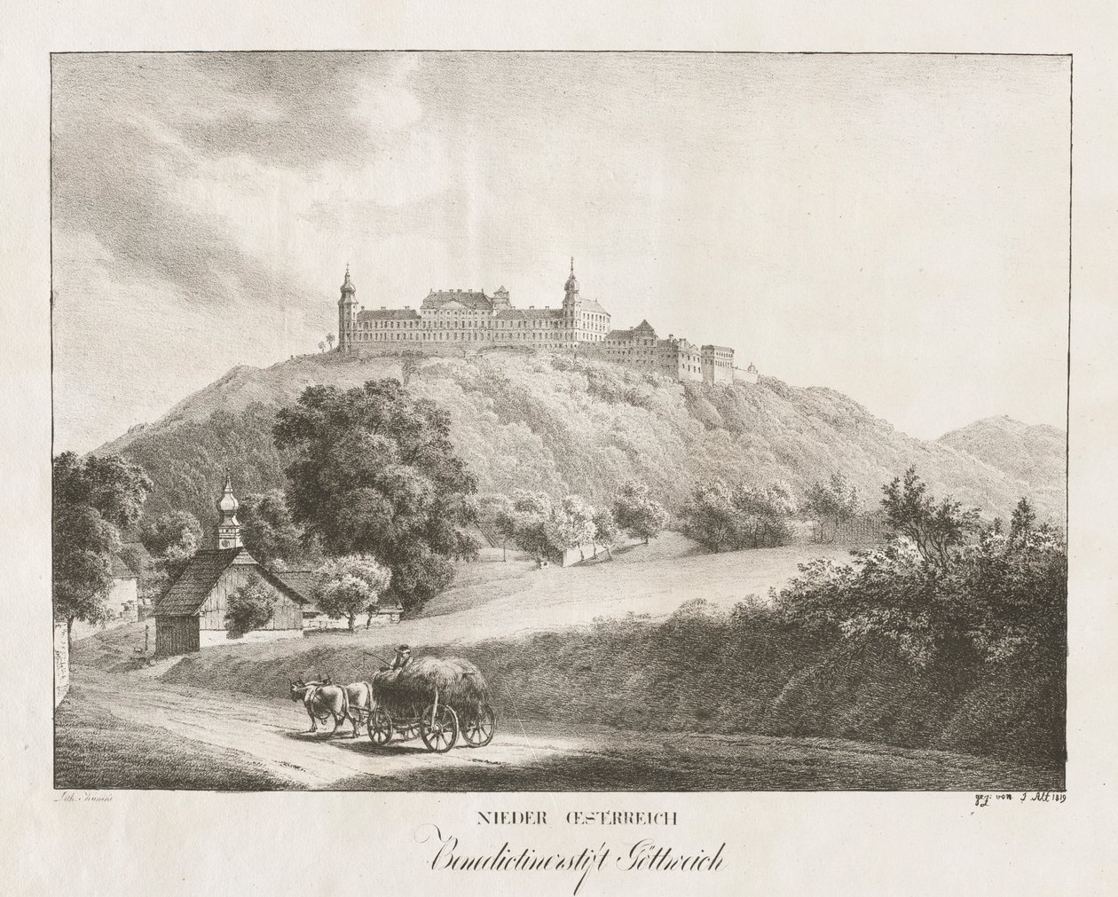 Nieder-Österreich, Abbaye bénédictine de Göttweig, 1819 - Jakob Alt