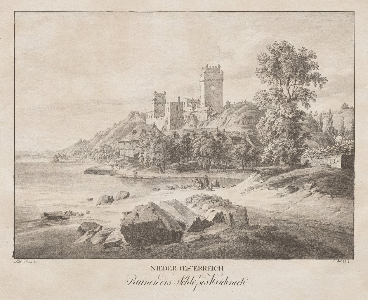 Basse-Autriche, Ruines du château Weidenech - Jakob Alt