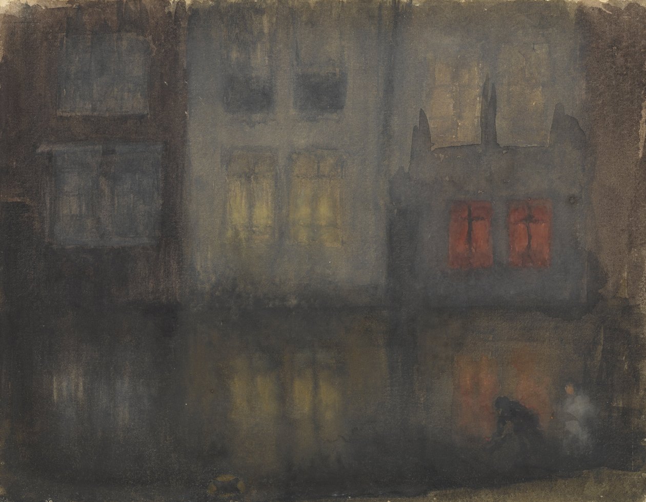 Nocturne - Noir et Rouge—Canal arrière, Hollande - James Abbott McNeill Whistler