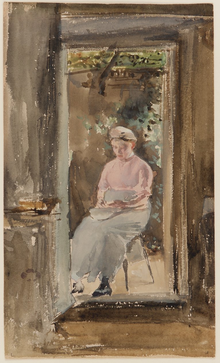 Note rose: Écosser des pois, 1883-84 - James Abbott McNeill Whistler