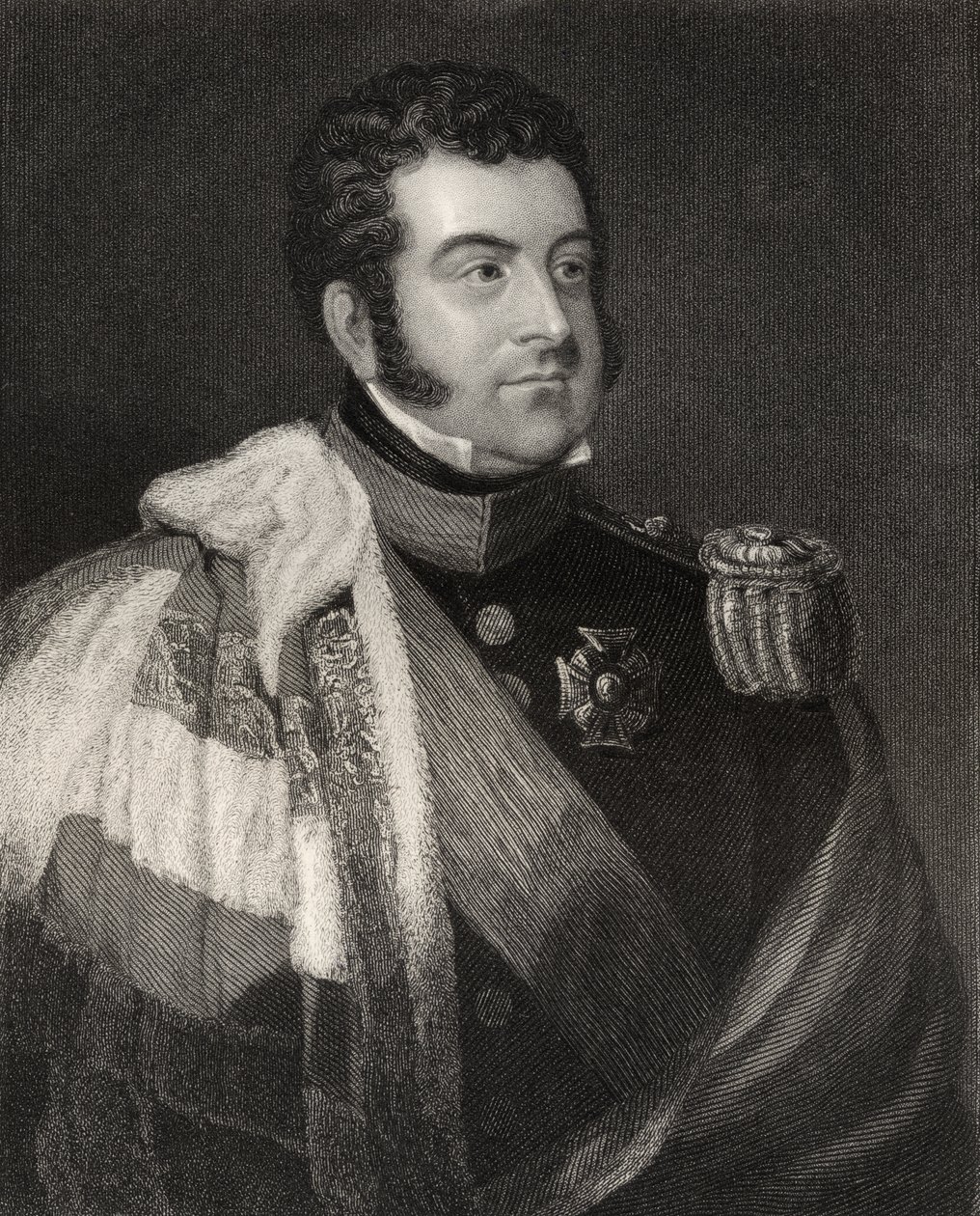 George Augustus Frederick Fitzclarence, 1er comte de Munster, gravé par W.H. Cook, de 