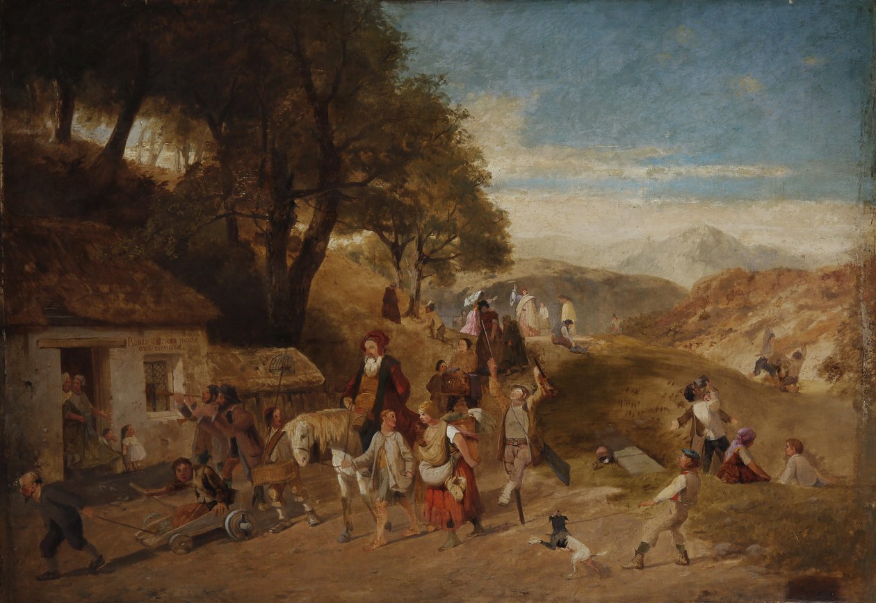 Les mendiants arrivant en ville - James Baker Pyne