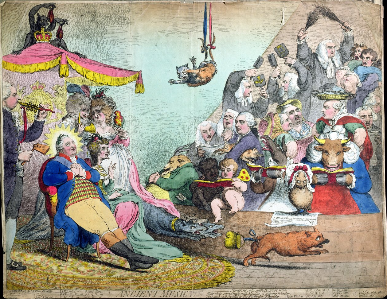 Musique ancienne, publiée par S.W. Fores en 1787 - James Gillray
