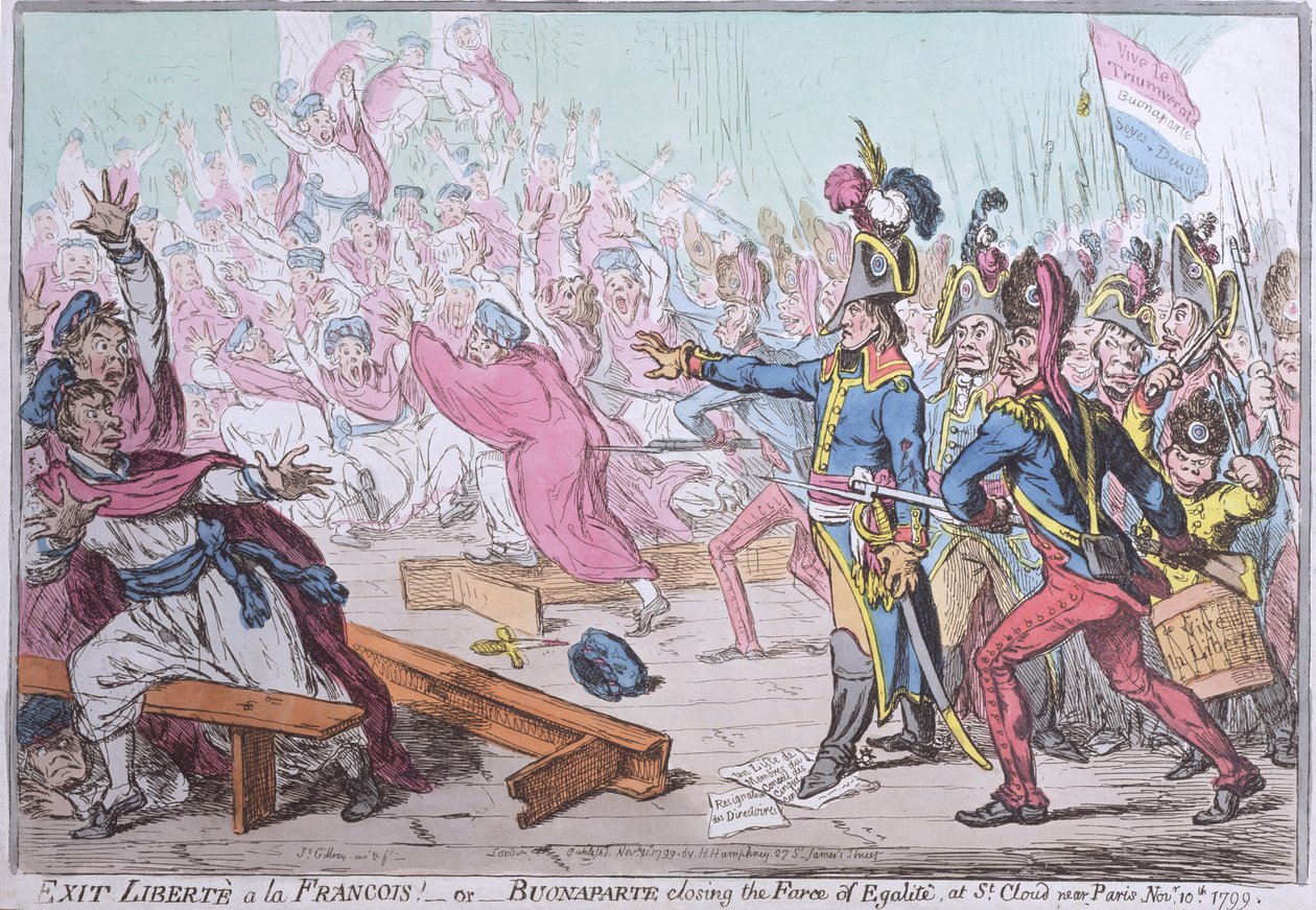 Exit Liberté à la française ! ou Buonaparte fermant la farce de l