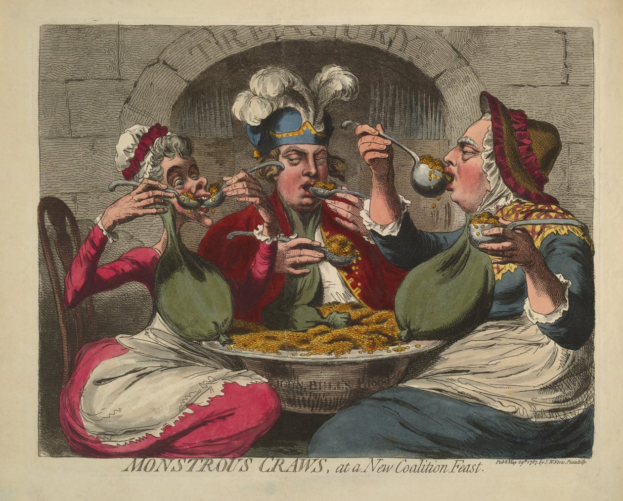 Craws monstrueux, à un festin de nouvelle coalition - James Gillray