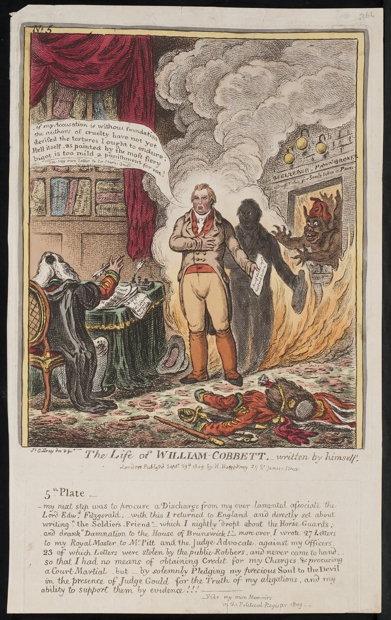 La Vie de William Cobbett, écrite par lui-même, 1809 - James Gillray