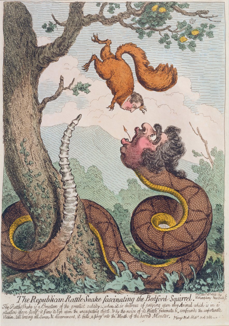 Le serpent à sonnettes républicain fascinant l