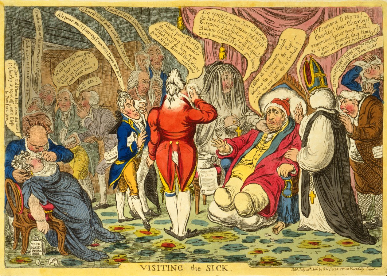 Visiter les malades, pub. 18 juillet 1806 - James Gillray