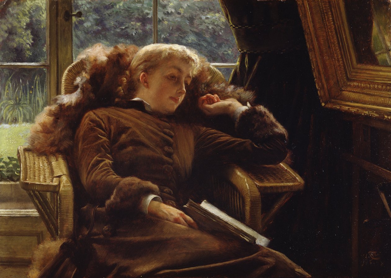 Rêverie : Mme Newton allongée dans un fauteuil - James Jacques Joseph Tissot