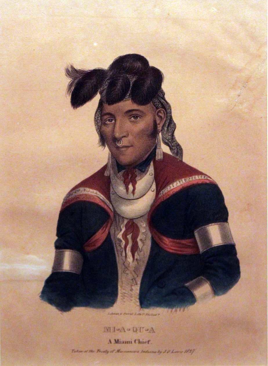 Mi-A-Qu-A, chef Miami, 1827 - James Otto Lewis