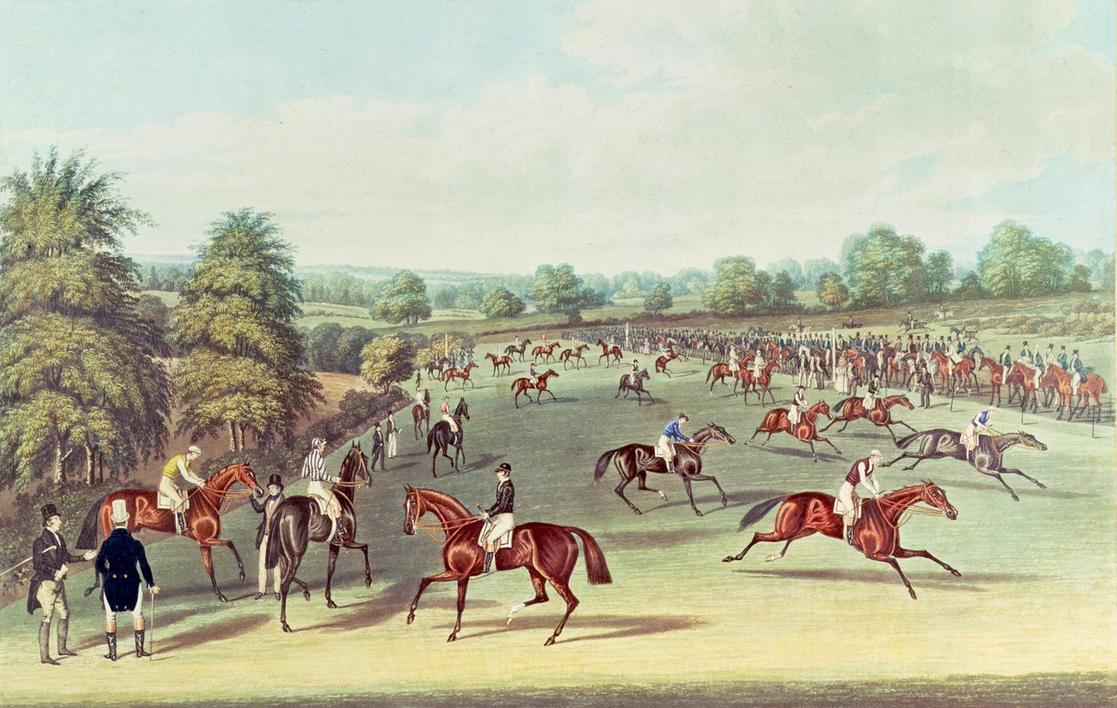 Epsom : préparation au départ, 1830 - James Pollard