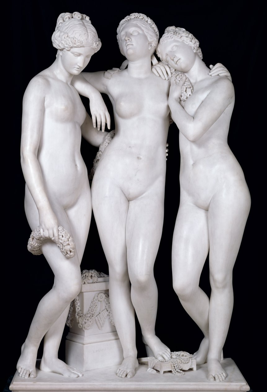 Les Trois Grâces, 1831 (marbre) (détail) - James Pradier