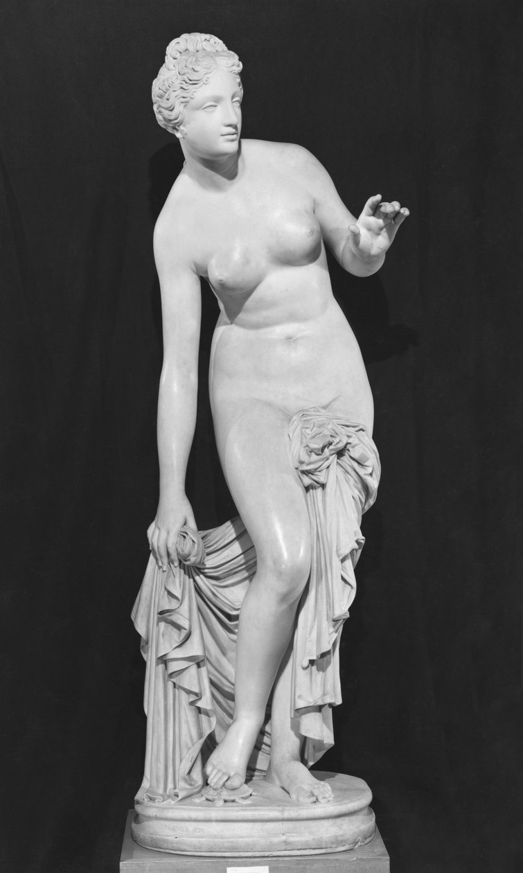 Vénus, également connue sous le nom de Vénus surprise dans son bain, 1829 (marbre) - James Pradier