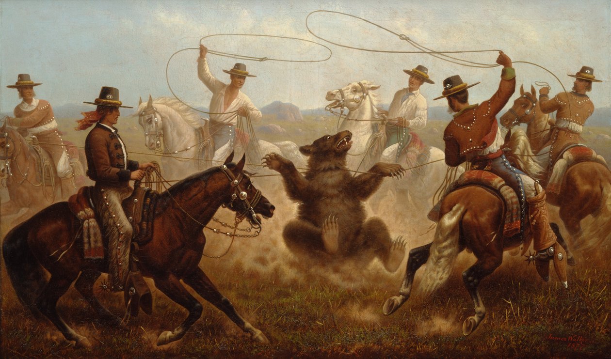 Cowboys attrapant un ours - James Walker