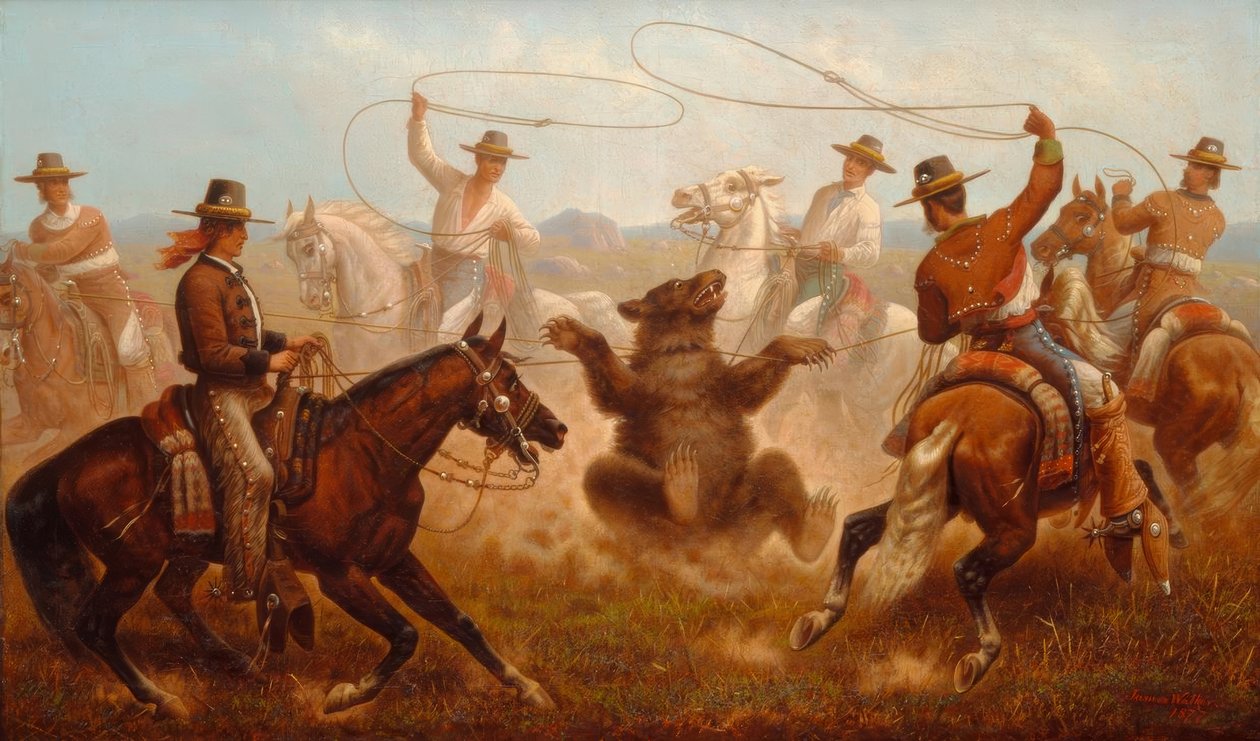 J.Walker, Cowboys attrapant un ours avec des lassos - James Walker