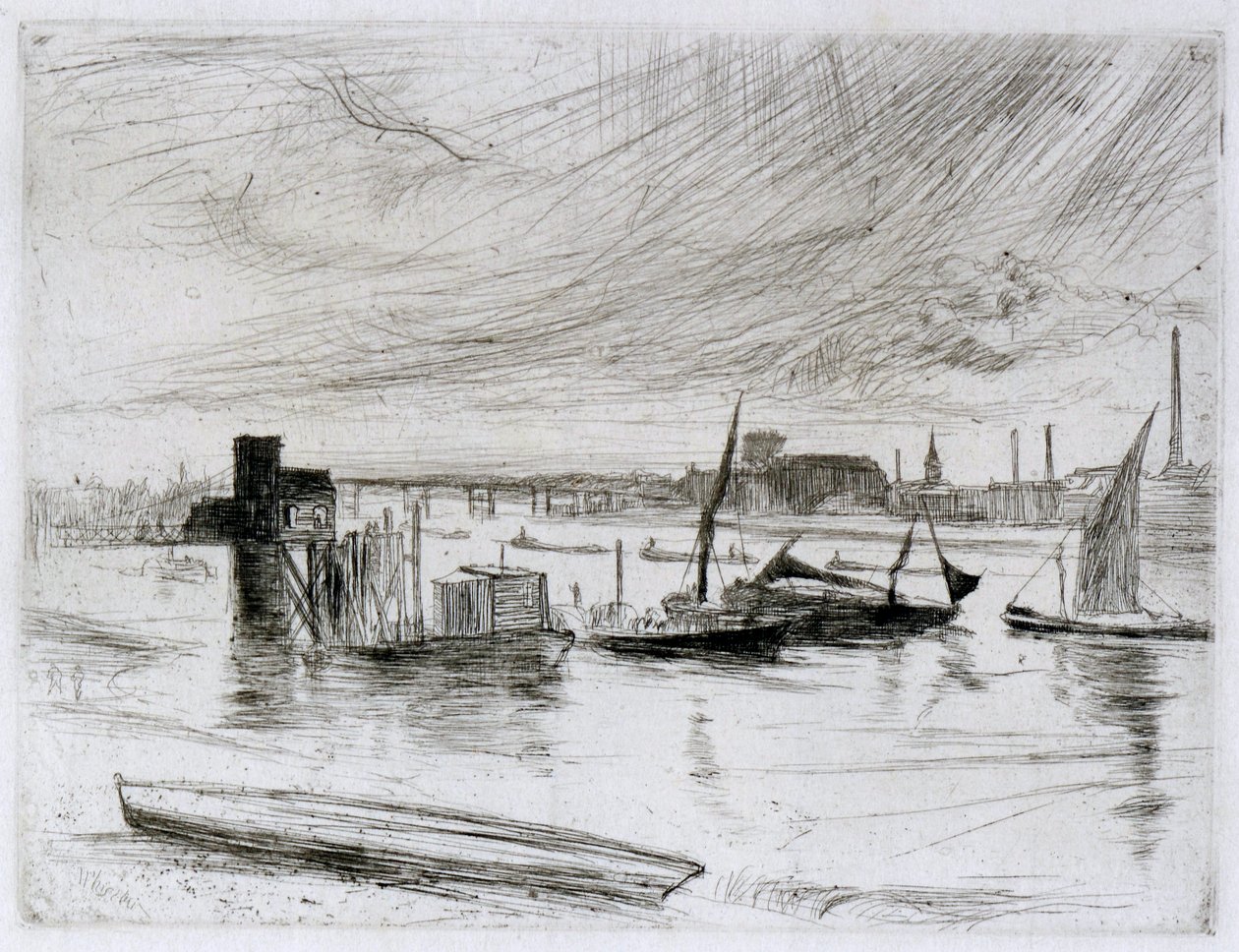 Aube à Battersea (Cadogan Pier) - James Abbott McNeill Whistler