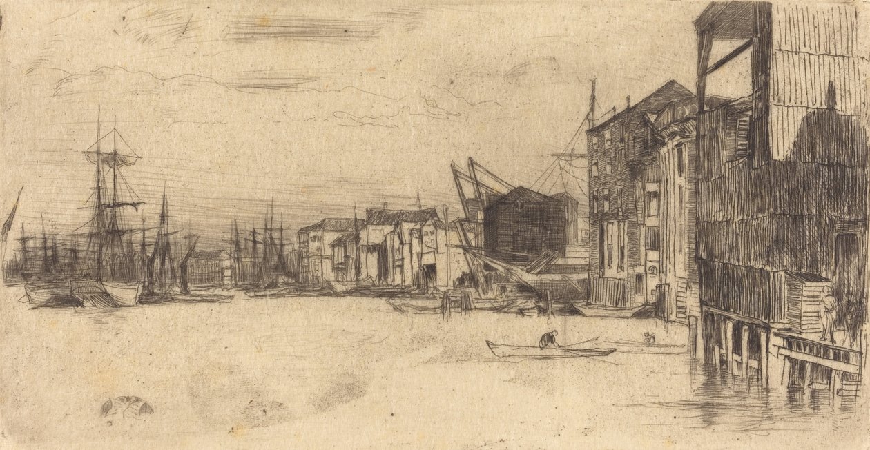 Quai du commerce libre, 1877 - James Abbott McNeill Whistler