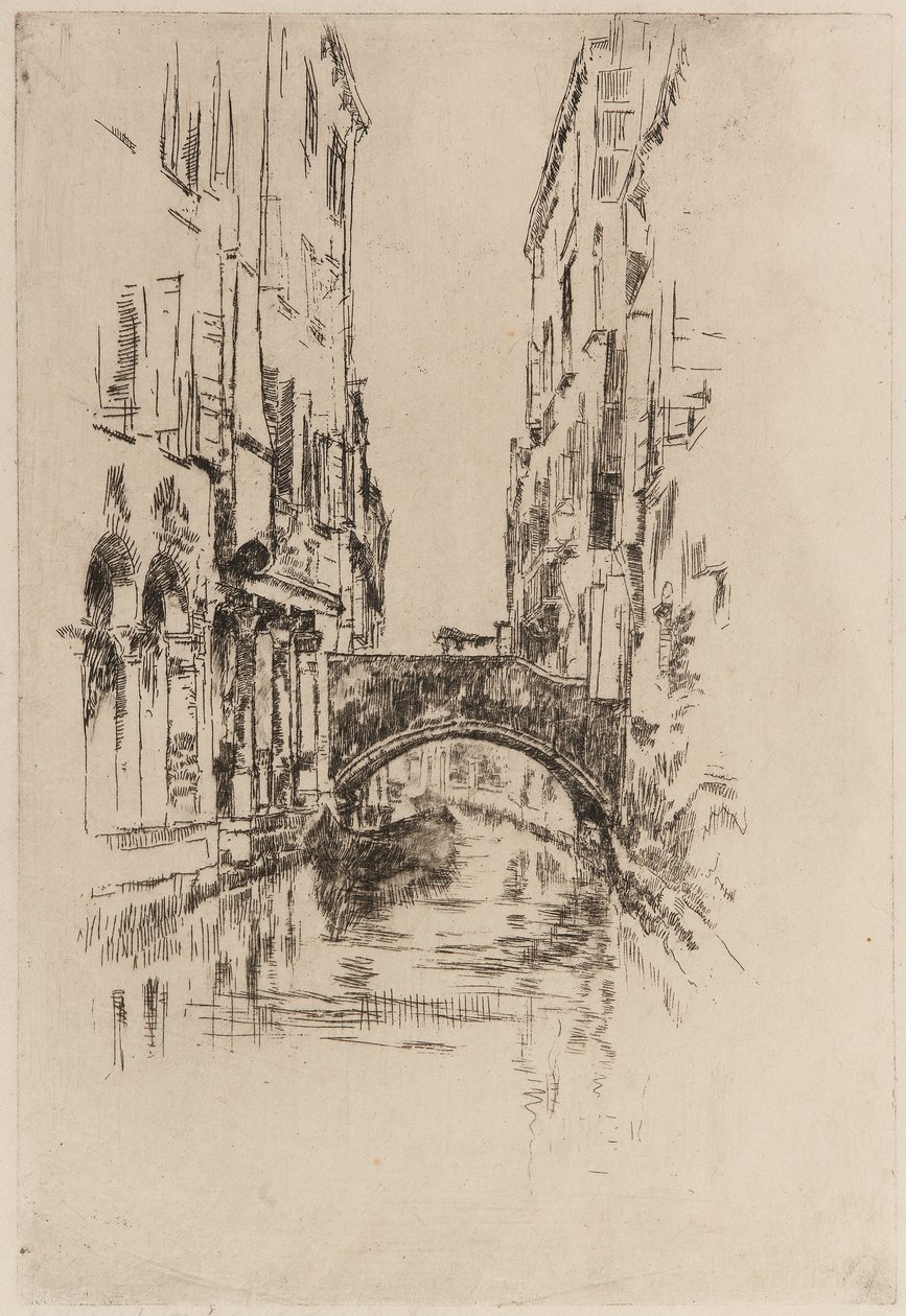 Gondole sous un pont - James Abbott McNeill Whistler