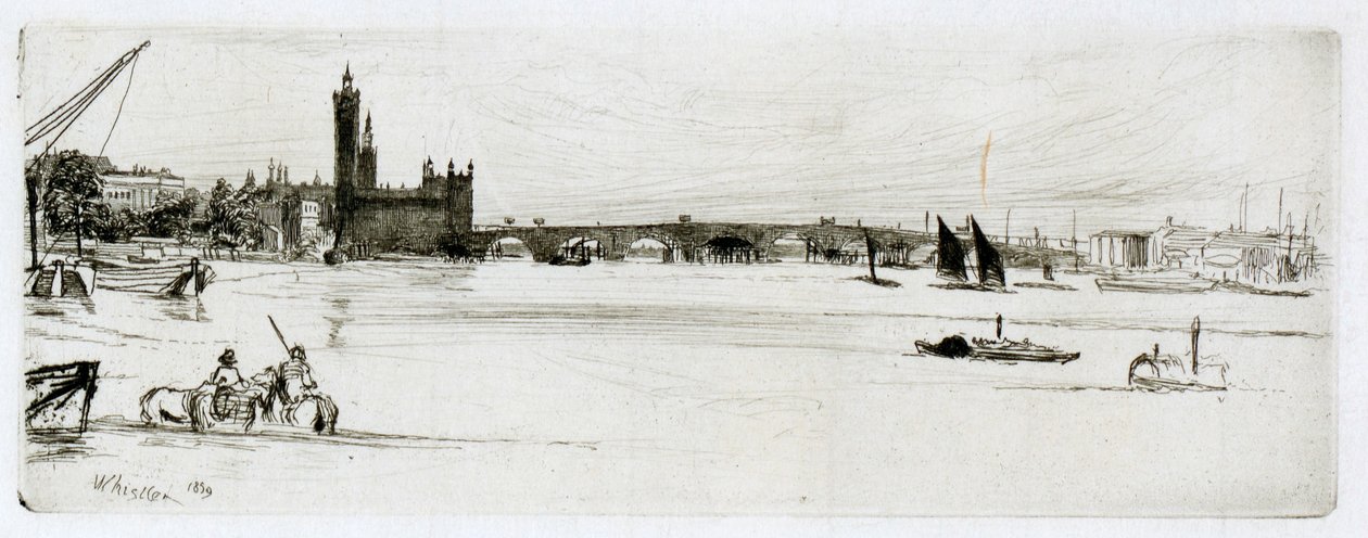 Vieux pont de Westminster - James Abbott McNeill Whistler