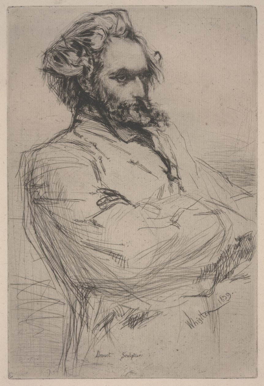 Portrait de Drouet - James Abbott McNeill Whistler