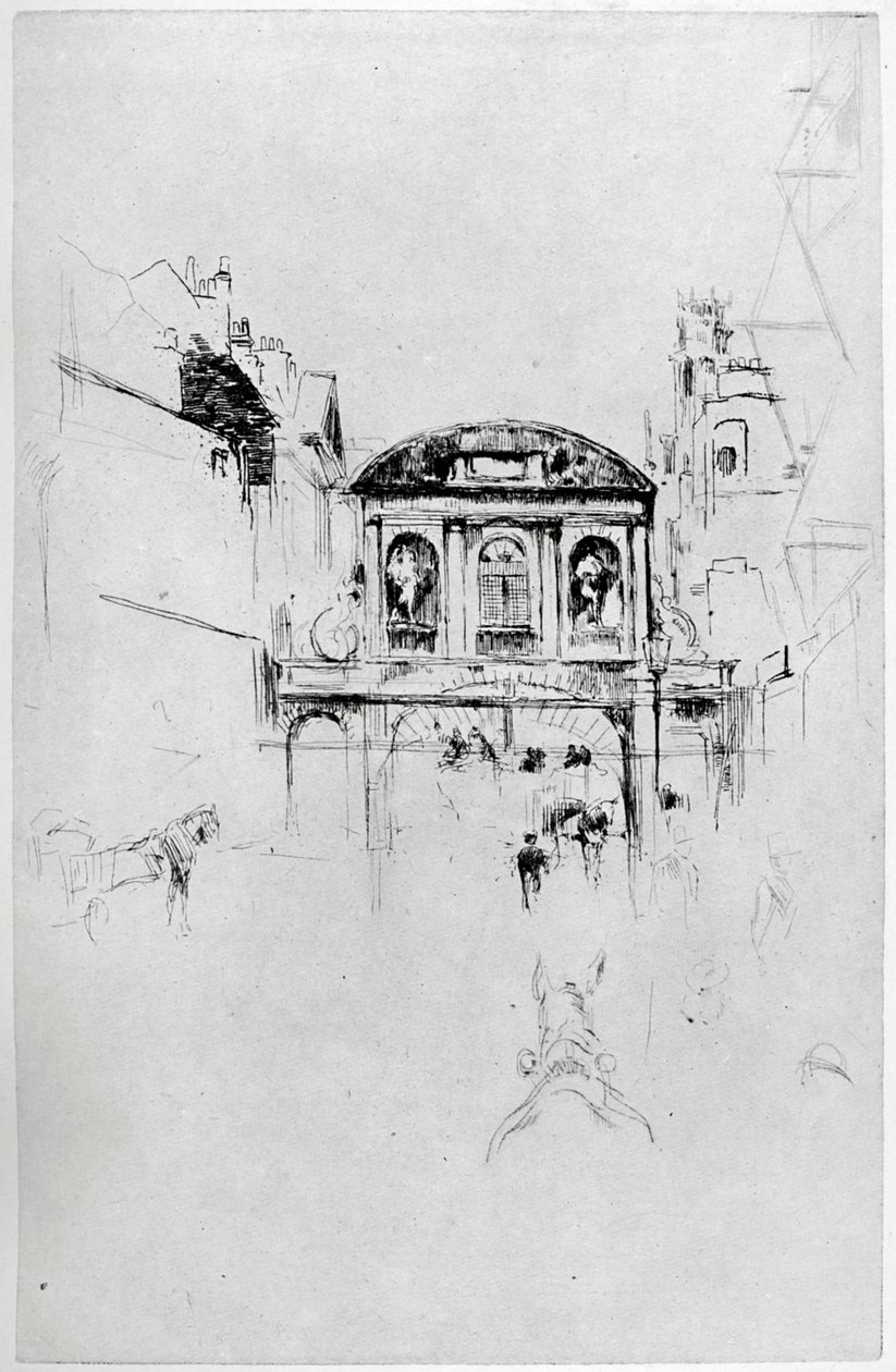 Temple Bar, 19e siècle - James Abbott McNeill Whistler