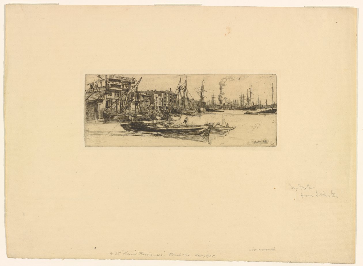 Entrepôts de la Tamise - James Abbott McNeill Whistler