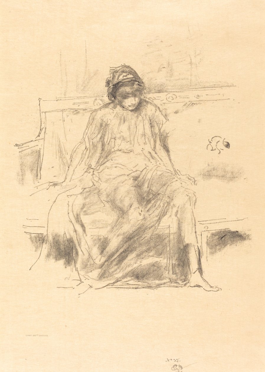 La figure drapée, assise - James Abbott McNeill Whistler